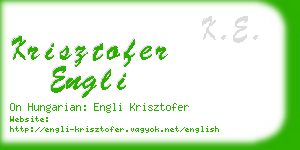 krisztofer engli business card